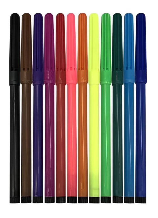 Estojo Canetinhas Escolar Hidrográficas Com 12 Cores Gatte - Image 5