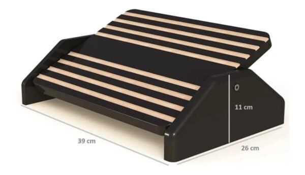Apoio Ergonômico de Pés Descanso Confortável Mdf Black Piano - Image 2