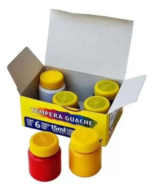 Tinta Tempera Guache 15ml 6 Cores Acrilex - Image 4