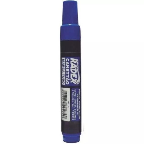 Kit Pincel Marcador Permanente Médio Azul E Vermelho Radex