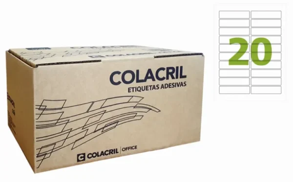 Etiqueta Impressora A4 25,4 X 101,6 Colacril 100Fls - Imagem 3