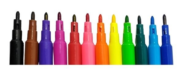 Estojo Canetinhas Escolar Hidrográficas Com 12 Cores Gatte - Image 4
