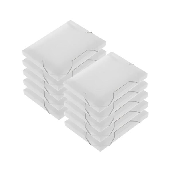 10 Pastas Ofício com Elásticos 18mm Transparente Polibras - Image 3