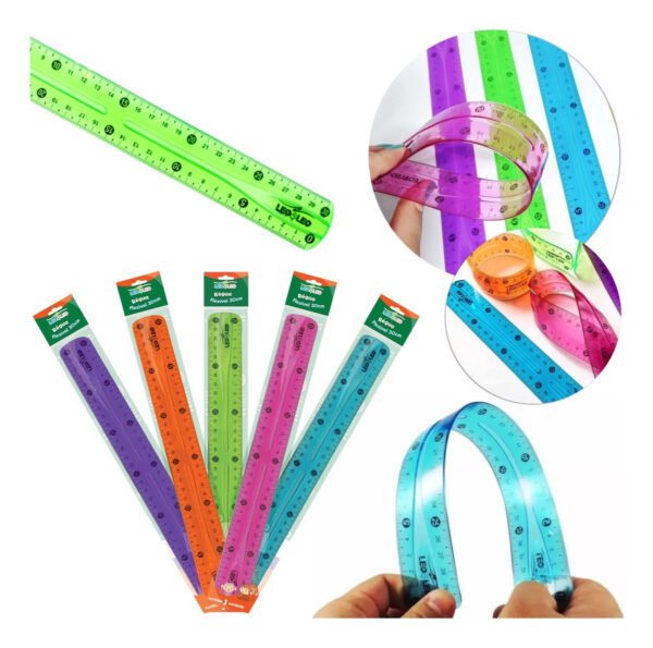 Régua Flexível Não Tóxico Cores 30cm  Leo&Leo - Image 2